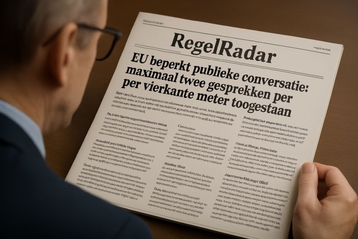 EU stelt Gespreksdichtheidsrichtlijn vast: praten per vierkante meter aan banden gelegd